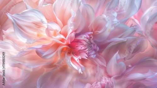 Macro, abstract bloom beauty, pastel dream, ethereal light, velvety texture