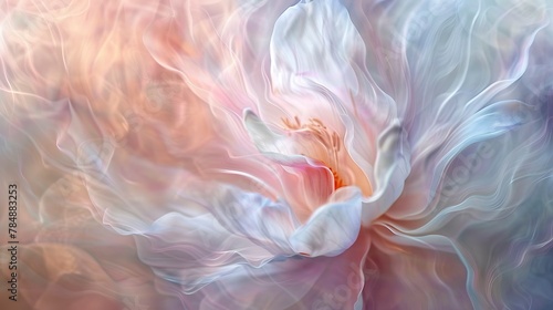 Macro, abstract bloom beauty, pastel dream, ethereal light, velvety texture