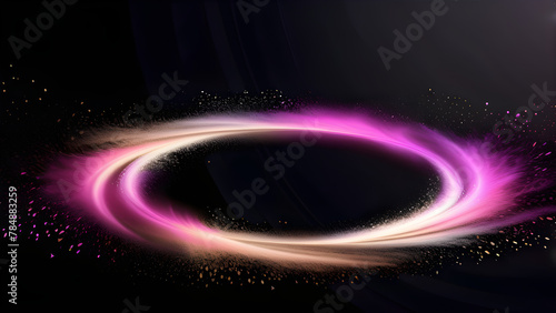 Pink Brown Cosmic Explosion, Dynamic Burst on Black Space, Vibrant Galactic Phenomenon, Luminous Pink Brown Nebula Splash(Generative AI)