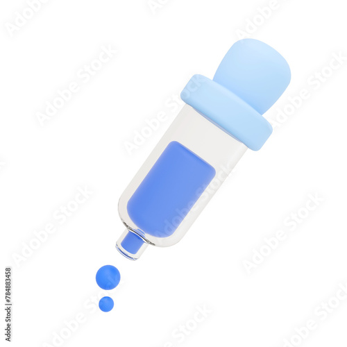 Color Picker 3D Icon Illustration