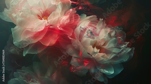 Close shot, abstract floral, decor flexibility, minimalist to baroque, dim to bright light