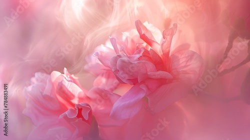 Tight shot  Mother s Day tribute  abstract blossom  soft pinks  tender light  gratitude mood 