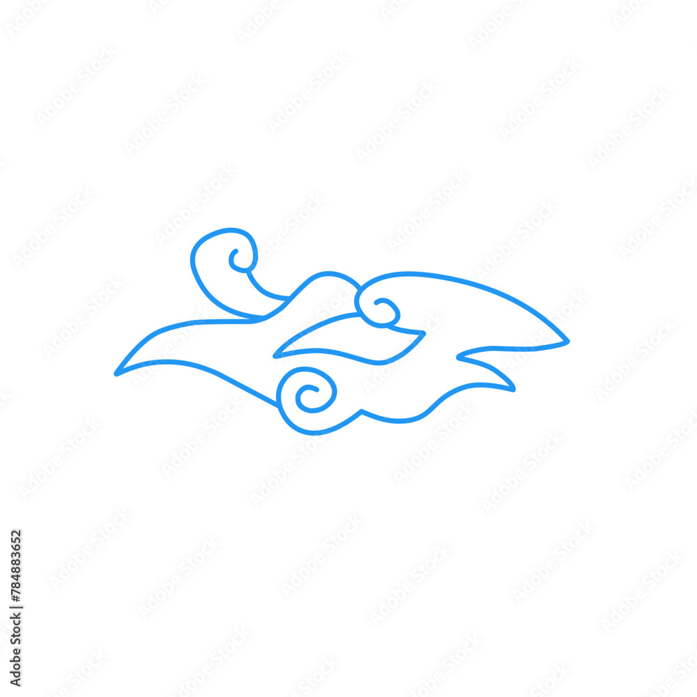 mega mendung batik line pattern