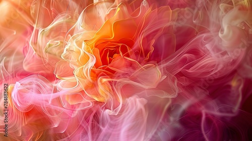Macro  flower abstraction  ink in water dance  flowing shapes  ethereal light  mystical aura