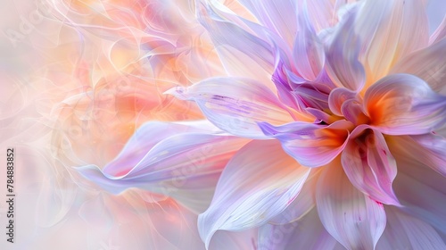 Close-up  abstract flower versatility  soft pastels for gentle web background  daylight effect