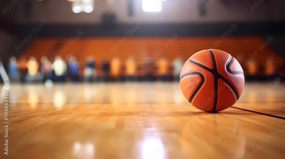 Basketball close-up on the court Basketball close-up on the court