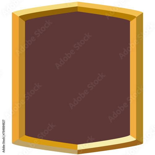 Blank gold frame on isolated background. For your photography and text. Square Template. Vector illustration