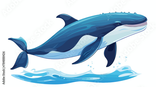 Whale vector. Whale as an opera singer deep voice m