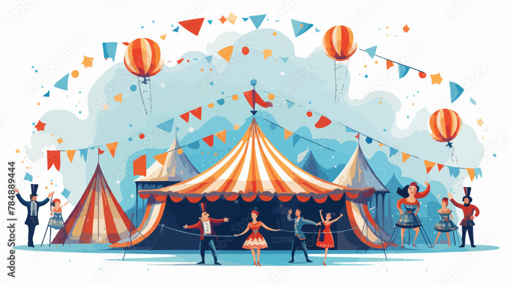 Whimsical circus with performers who can bend reali