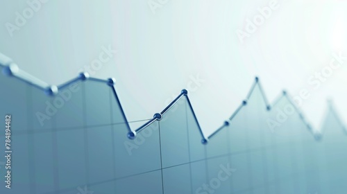 A line graph with a steady upward trend, representing growth and financial success.