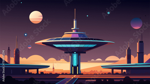 As night falls on the orbiting oasis the lights of the station come alive creating a dazzling display of color and light against the dark