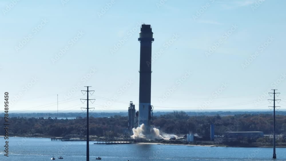 Demolition of the Beesley's Point tower. Demolition of the Beesley's Point tower.