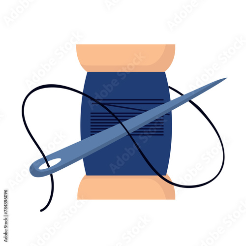 Needle and thread icon clipart avatar logotype isolated vector illustration
