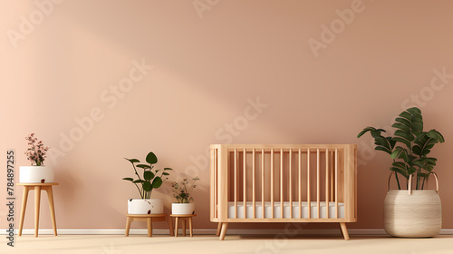 Baby crib with side rails