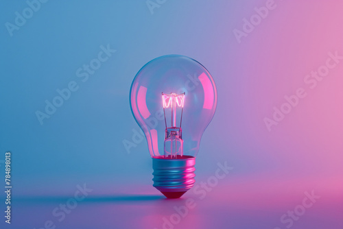 A glowing red light bulb, possibly for night lighting or used in photography