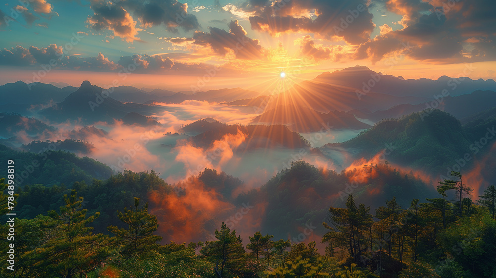 夕焼けの光景 夕焼けの光景