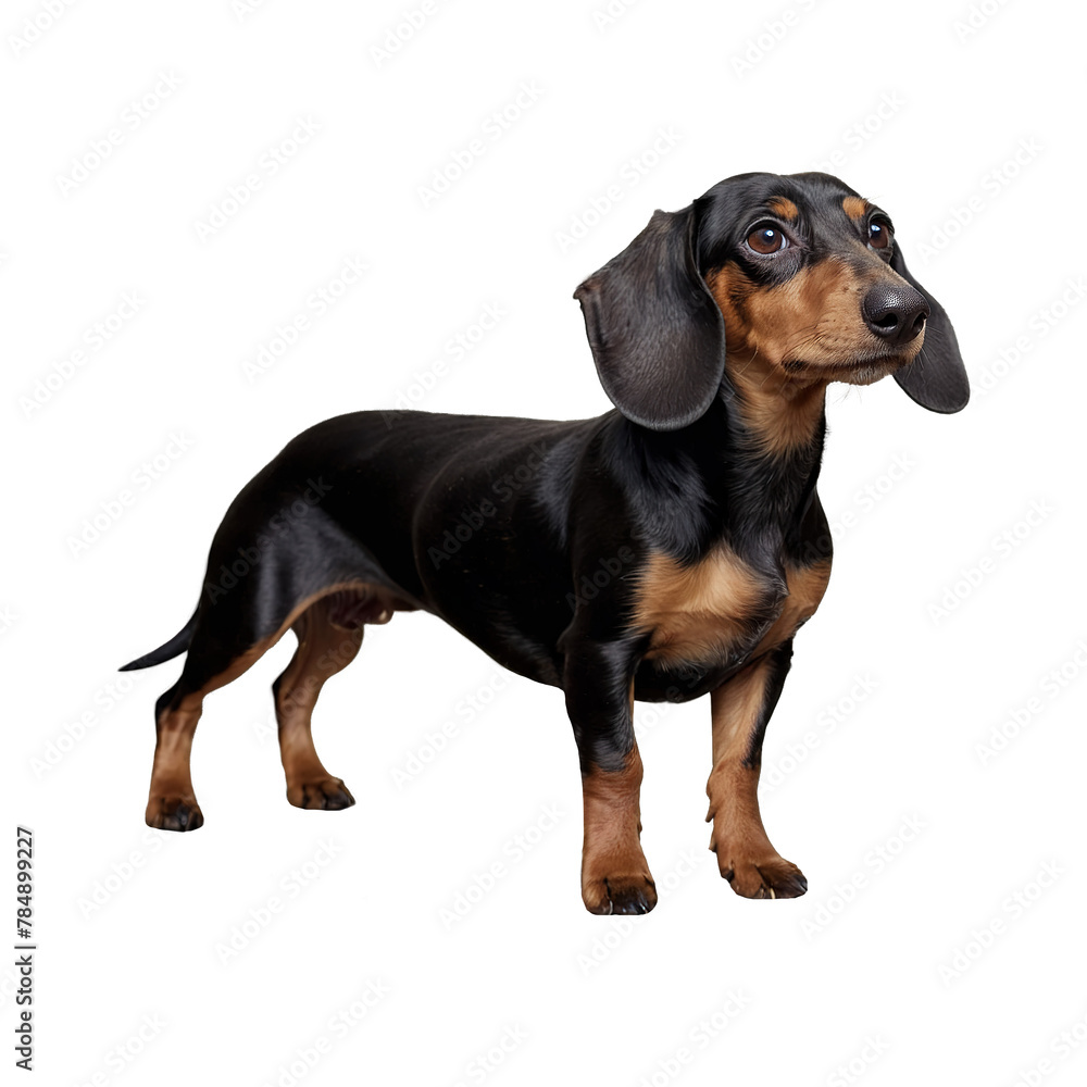 Dachshund Dog on Transparent Background PNG Generative AI