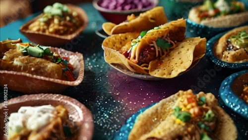 Glittey mexican food photo