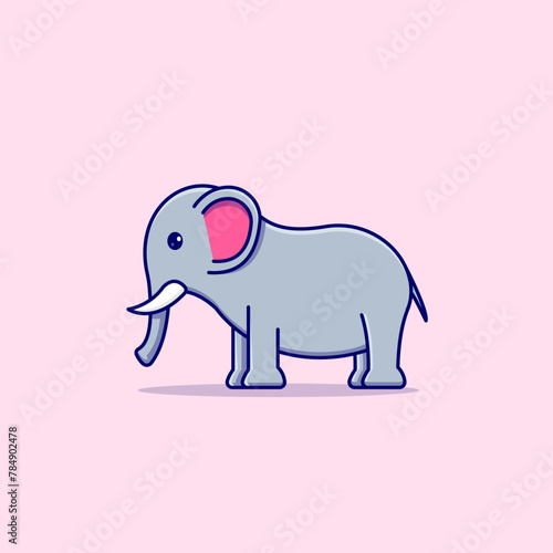 cute elephant illustrations, cute elephant stickers, cute elephant mascot, cute animal characters