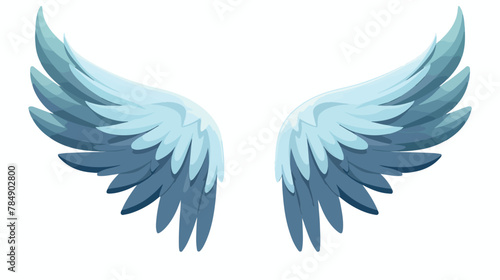 Wing feather animal bird angel icon. Isolated and f