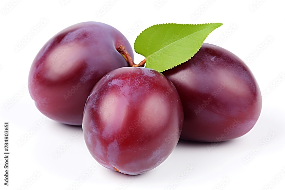 Damson Plum isolated on white background Damson Plum isolated on white background