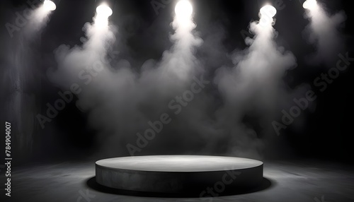 ckground-product-platform-abstract-stage-texture-fog-spotlight--Dark-black-floor-podium-dramatic-empty-night-room-table-concrete-wall-scene-place-display-studio-smoky-dust.jpg photo
