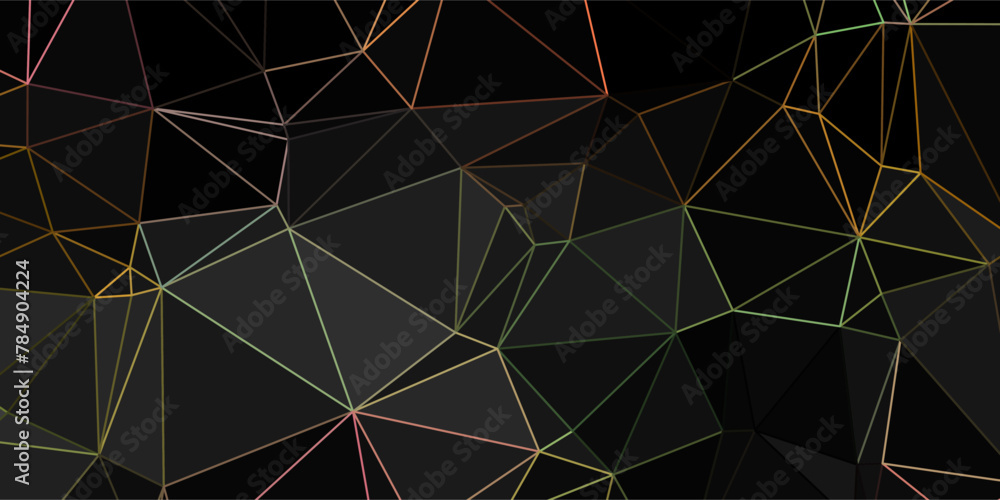 abstract dark polygonal background with colorful triangles