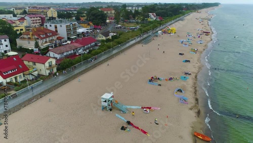 Beach Baltic Sea Sarbinowo Promenada Plaza Morze Baltyckie Aerial View Poland photo