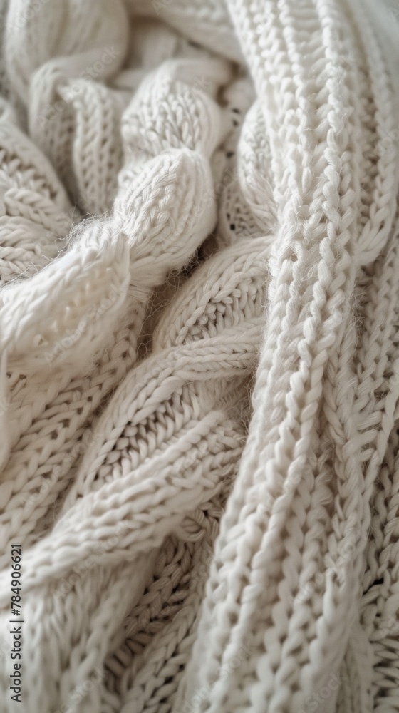 Soft knit texture, delicate loops and stitches, cozy and inviting Soft knit texture, delicate loops and stitches, cozy and inviting