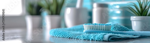 Detailed view of dental cleaning tools in use, emphasizing the importance of oral hygiene for health photo