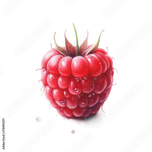 perfectly ripe raspberry photo