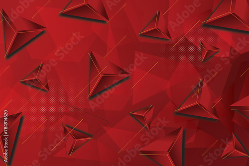 Fototapeta Naklejka Na Ścianę i Meble -  Triangle background with 3d triangles concept
