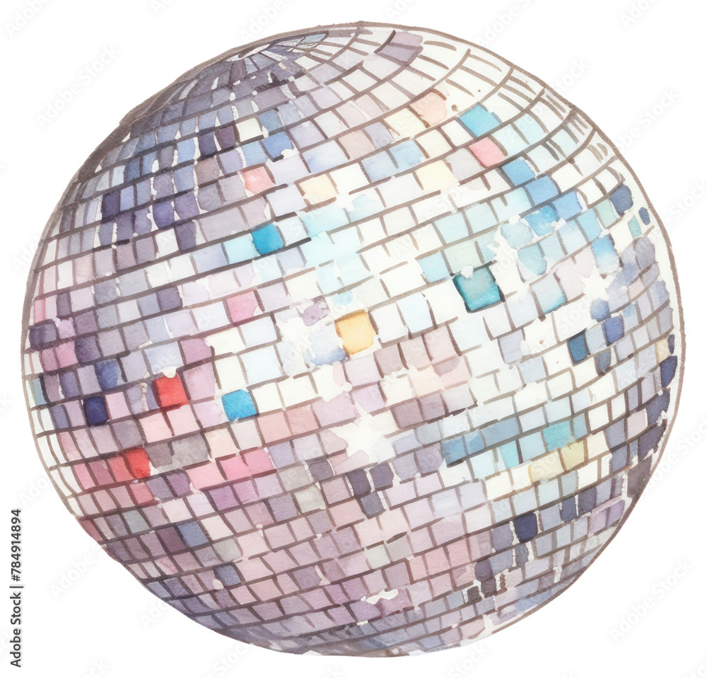 Obraz premium PNG Disco ball art sphere sketch