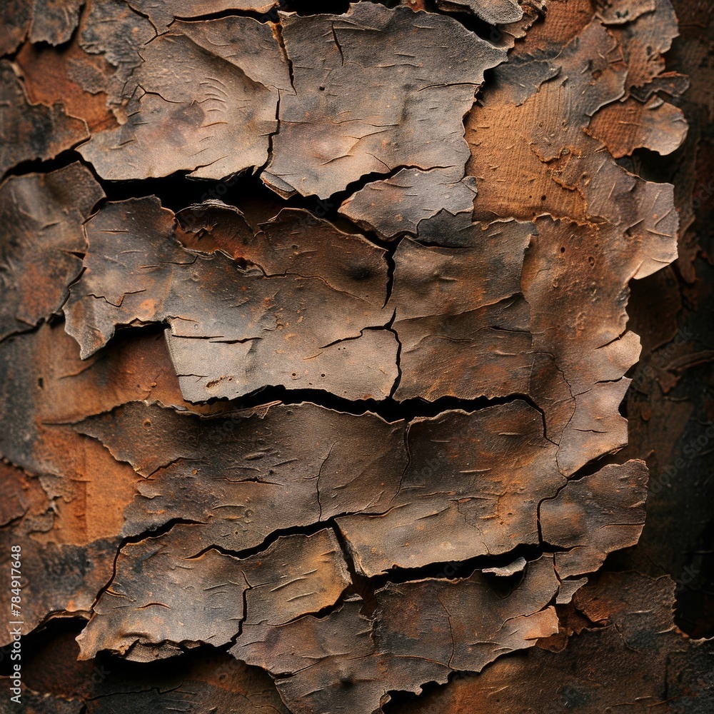 Flake of Bark - Rugged Brown Texture in Vivid Realism Flake of Bark - Rugged Brown Texture in Vivid Realism