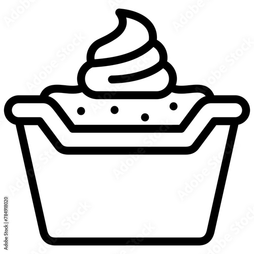 litter box icon illustration design with outline