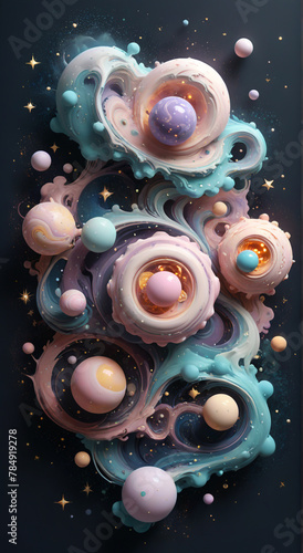 spiral galaxy in the space