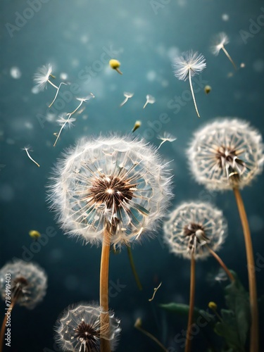 charming spring background featuring dandelions. suitable for a variety of design projects, from greeting cards to digital artwork. generative ai