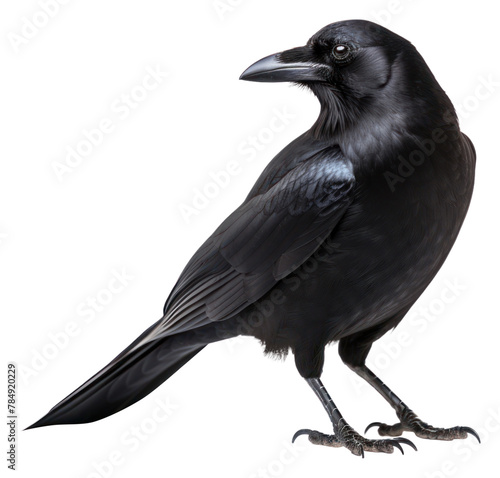 PNG Crow blackbird animal white background © Rawpixel.com