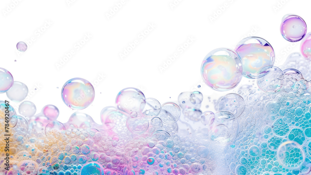 Obraz premium PNG Foamy bubbles backgrounds white background biotechnology