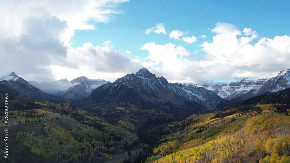 Drone Hyperlapse Clouds Moving Across Colorado Mountain Landscape Drone Hyperlapse Clouds Moving Across Colorado Mountain Landscape