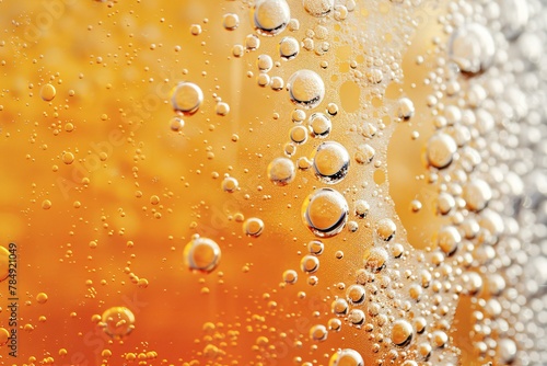 Close up of beer with bubbles, Beer background, Beer texture, Beer background