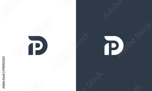 letter dp monogram logo design vector illustration