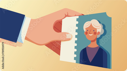 A wrinkled hand delicately tracing the edges of a faded movie ticket stub in a scrapbook a smile forming on the seniors face as they recall