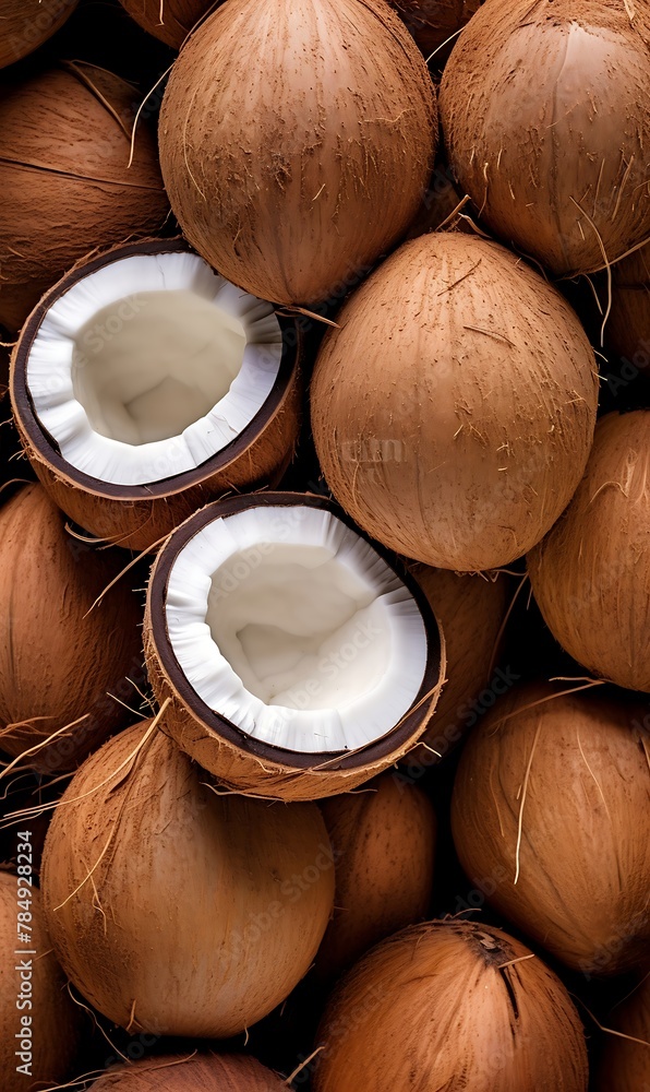 Fresh Coconuts as background. Fresh Coconuts