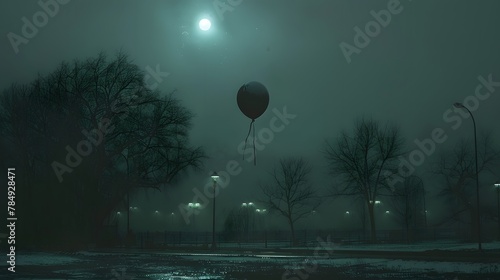 balloon in night