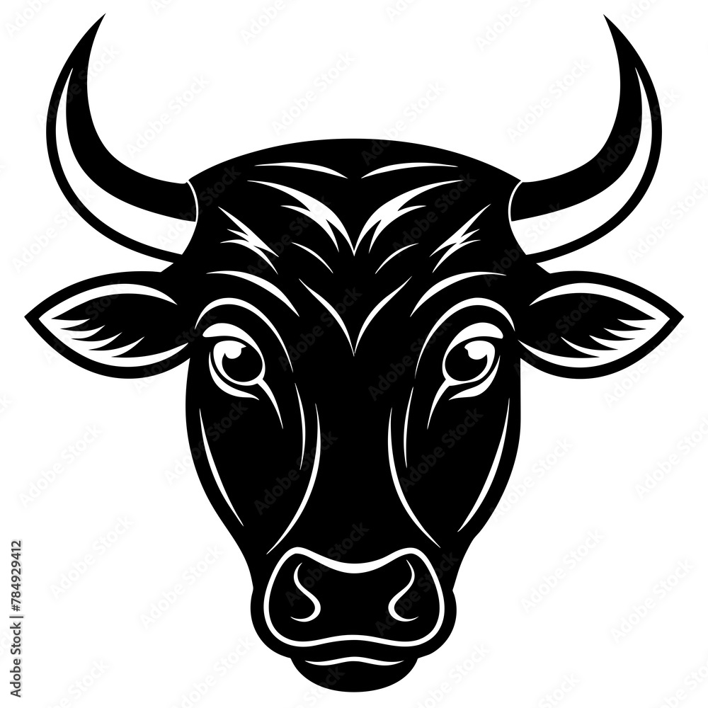 Cow Head Silhouette Icon Cow Head Silhouette Icon