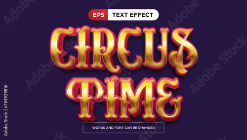 Golden circus text effect, editable luxury and rich text style