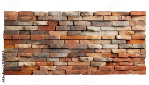 Brown brick wall isolated on transparent background © PixMarket