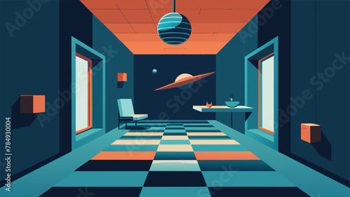 The sensation of walking in the room was disorienting as gravity seemed to shift and change with each step. It was a constant reminder that