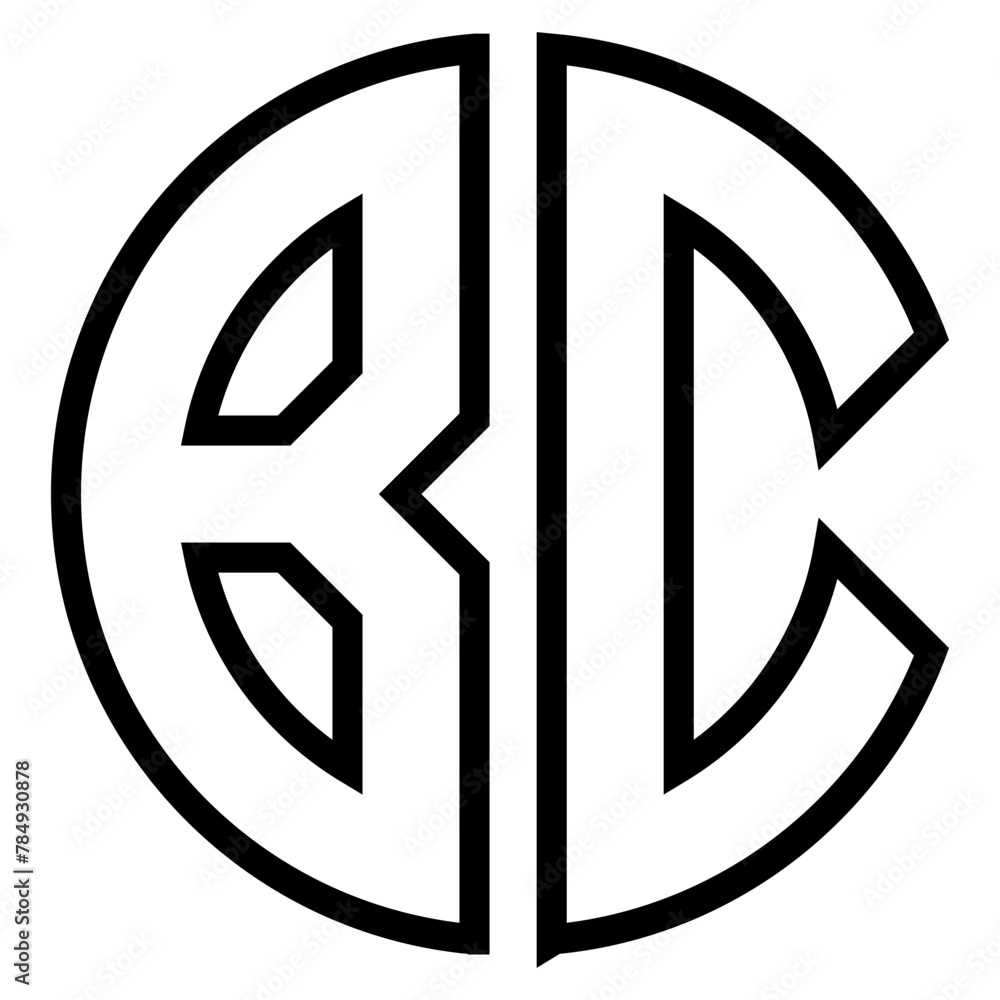 BC Monogram Logo in a Circular Design BC Monogram Logo in a Circular Design